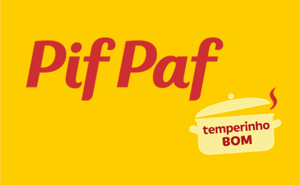 Logo linha produtos Pif Paf Temperinho Bom.